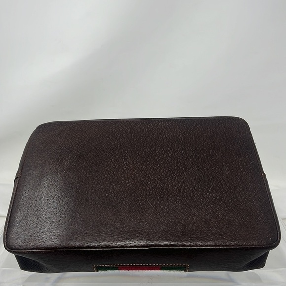 Gucci 1950’s Vintage Leather and Webbing Beauty Bag Dopp Case - Picture 8 of 16